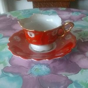 Egshell Vtg Demi Tea Cup & Saucer